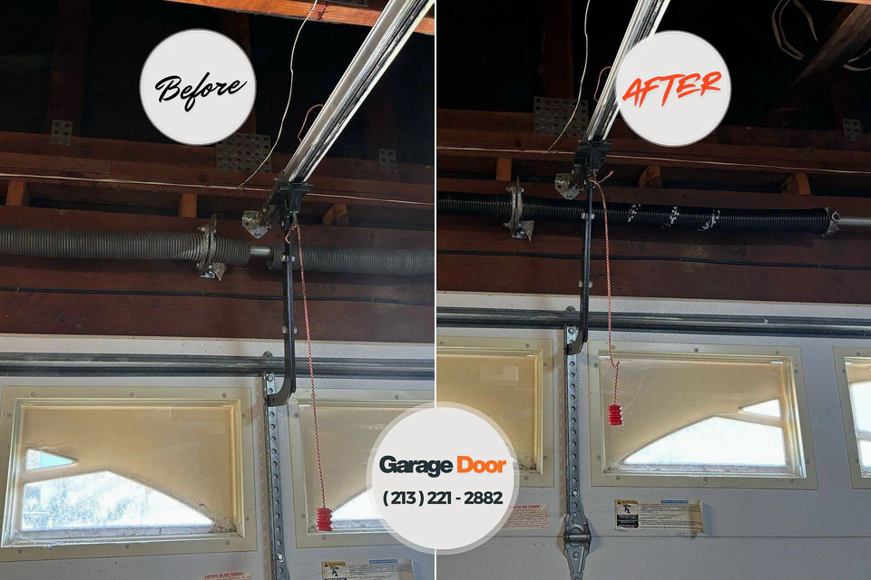 Before and after: Garage Door Service University City, MO
